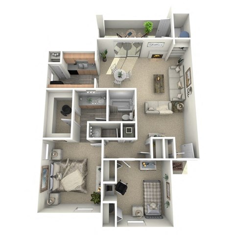 B1 Floor Plan at Alamo Park, San Antonio, 78218  